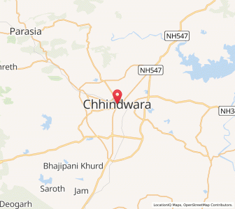 Map of Chhindwara, Madhya Pradesh