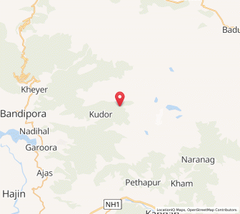 Map of Chhitrar, Kashmir