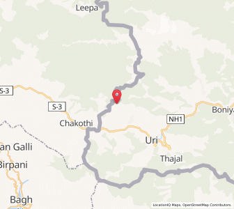 Map of Chhota Kazinag, Kashmir