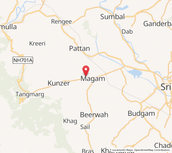 Map of Chichlur, Kashmir