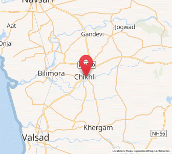 Map of Chikhli, Rajasthan