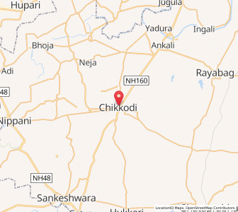 Map of Chikkodi, Karnataka