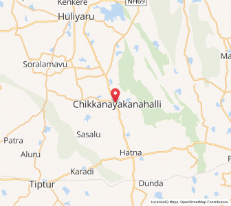 Map of Chiknayakanhalli, Karnataka