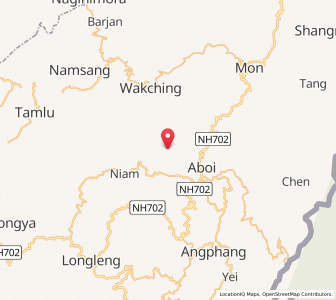 Map of Chingtang, Nagaland