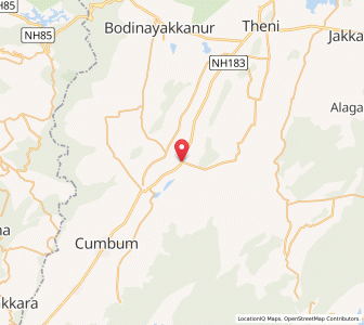 Map of Chinnamanur, Tamil Nadu