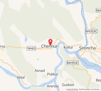 Map of Chinnur, Andhra Pradesh