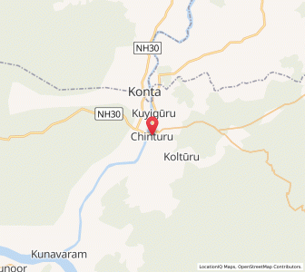 Map of Chinturu, Andhra Pradesh