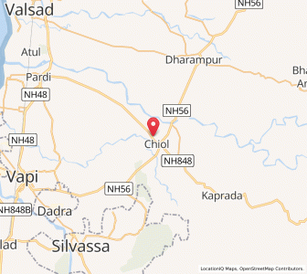 Map of Chiol, Gujarat
