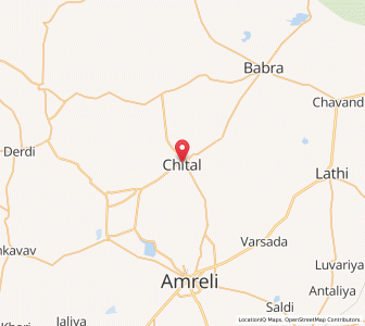 Map of Chital, Gujarat