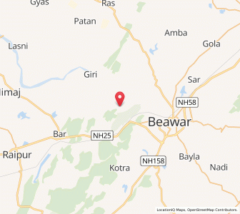 Map of Chitar, Rajasthan