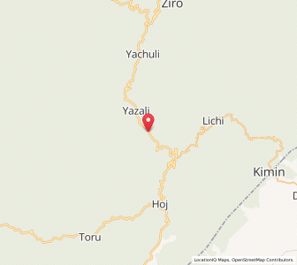 Map of Chodo, Arunachal Pradesh
