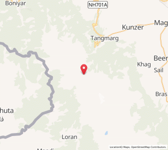 Map of Choring Pol, Kashmir