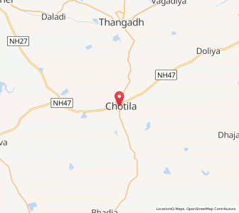 Map of Chotila, Gujarat