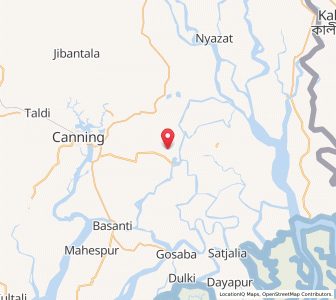 Map of Chunakhali, West Bengal