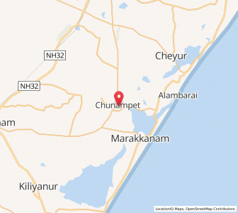 Map of Chunampettai, Tamil Nadu