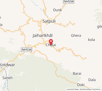 Map of Chundai Malli, Uttarakhand