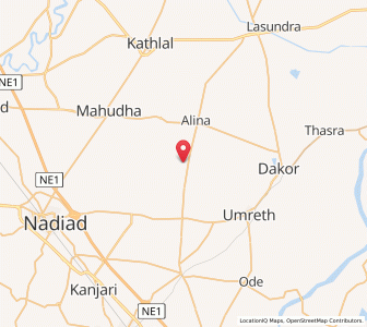 Map of Chunel, Gujarat