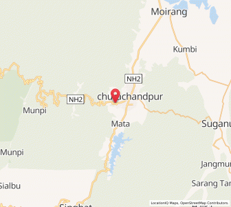 Map of Churachandpur, Manipur