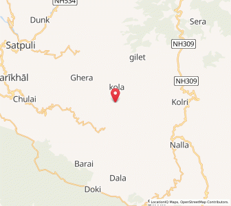 Map of Churani, Uttarakhand