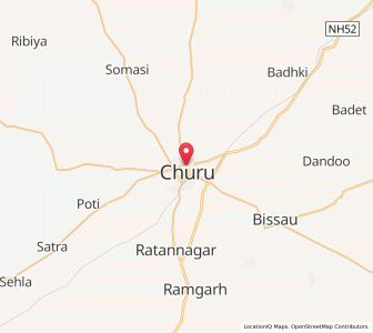 Map of Churu, Rajasthan