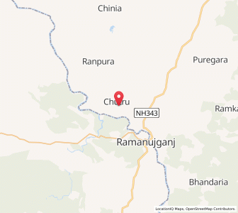 Map of Chutru, Chhattisgarh