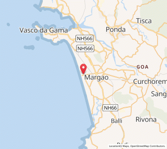 Map of Colva, Goa
