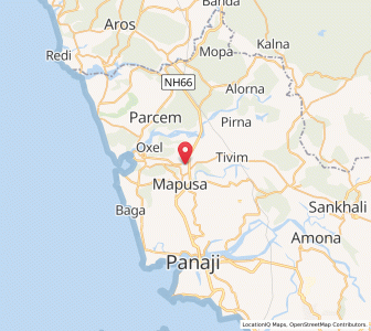 Map of Cunchelim, Goa