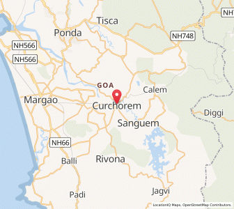 Map of Curchorem, Goa