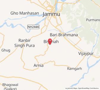 Map of Dabbar Baghwala, Kashmir