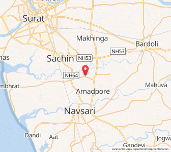 Map of Dabhel, Gujarat