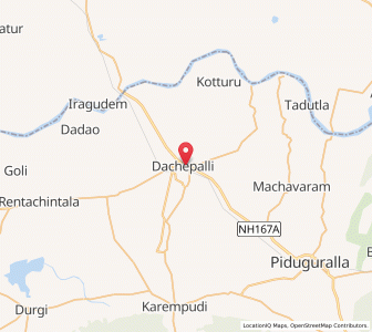 Map of Dachepalle, Andhra Pradesh