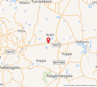 Map of Dadaga, Karnataka