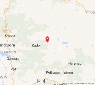 Map of Dadan, Kashmir