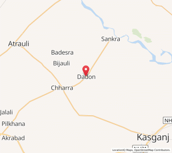 Map of Dadon, Uttar Pradesh