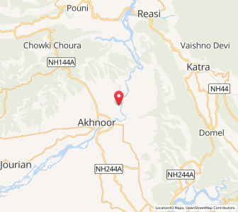 Map of Dagah, Kashmir