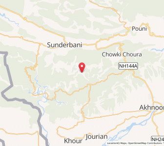 Map of Dager, Kashmir