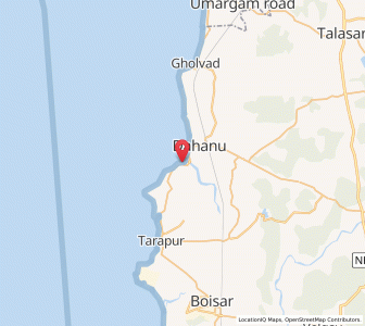 Map of Dahanu, Maharashtra