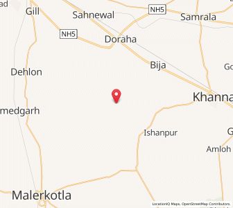 Map of Dahmot Kalan, Punjab