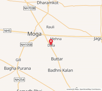 Map of Dala, Punjab