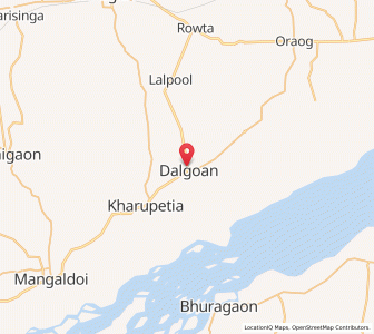 Map of Dalgaon, Assam
