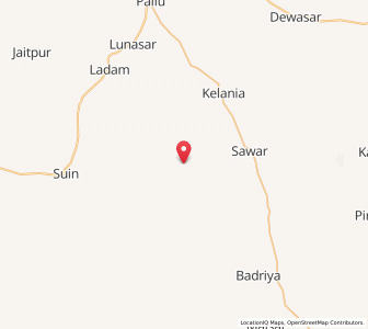 Map of Dallusar, Rajasthan