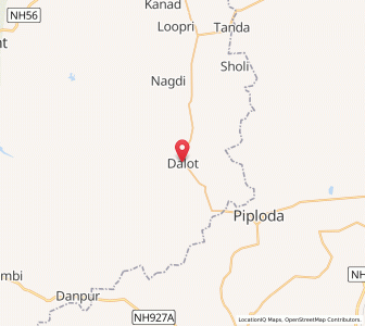 Map of Dalot, Rajasthan