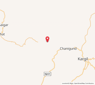 Map of Dalunang, Kashmir