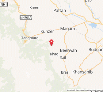 Map of Dalwachh, Kashmir