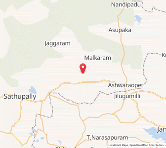 Map of Dammapeta, Andhra Pradesh