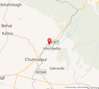 Map of Damodarabad, Uttar Pradesh