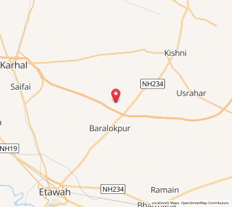 Map of Damodarpur, Uttar Pradesh
