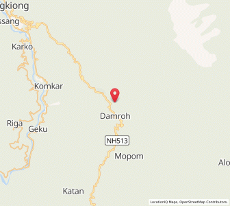 Map of Damroh, Arunachal Pradesh