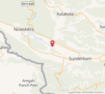 Map of Danani, Kashmir