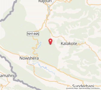 Map of Danara, Kashmir